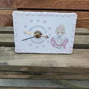 Precious Moments "Take A Moment To Touch A Heart" Vintage 1995 Mini Desk Clock